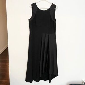 Banana Republic Black Asymmetrical Midi Dress